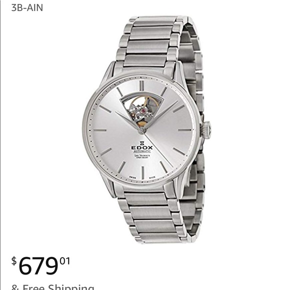 Edox Les Vauberts Automatic Watch 85011-3B-AIN - Picture 4 of 4